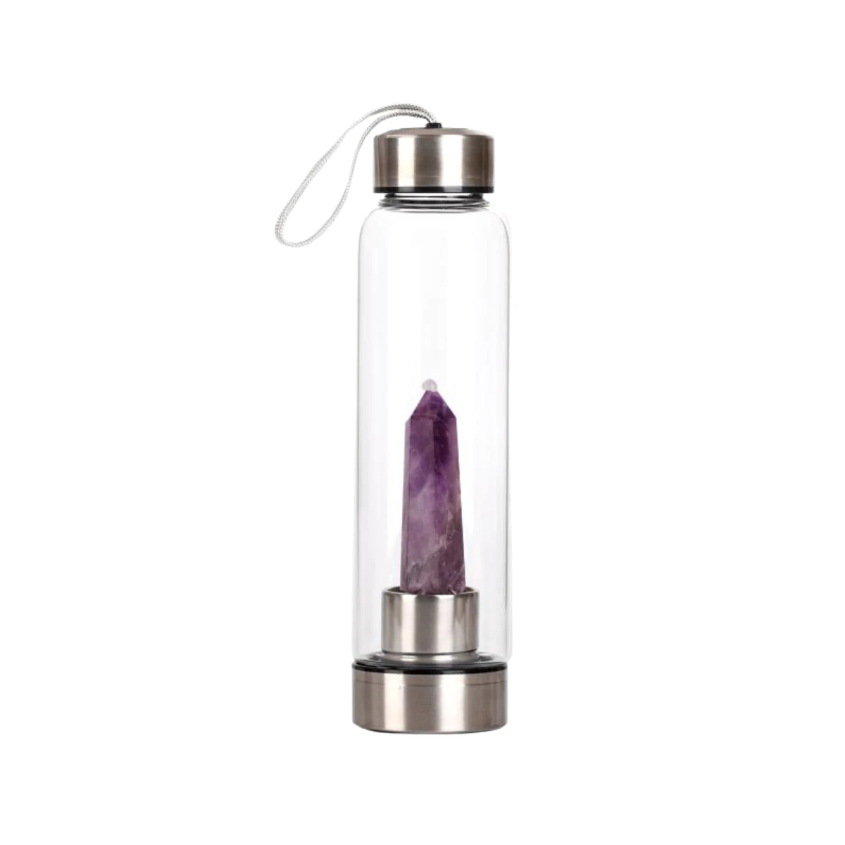 Tadasana gertuvė su ametisto kristalu
