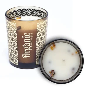 Kvepianti sojų vaško žvakė Frankincense & Myrrh, Organic Goodness „Song of India”