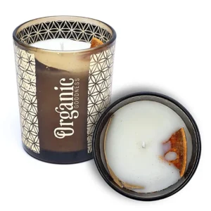 Kvepianti sojų vaško žvakė Mandarin & Bay Leaf, Organic Goodness „Song of India”