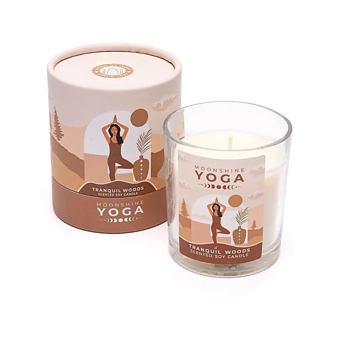 Kvepianti sojų vaško žvakė Tranquil Woods, Moonshine Yoga